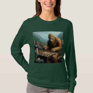Camiseta Bigfoot Tocando Xadrez