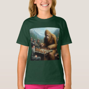Camiseta Bigfoot Tocando Xadrez