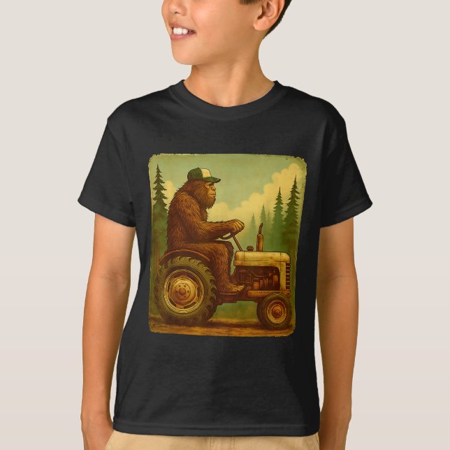 Camiseta Bigfoot Tractor Farmer Design For Men Farming Farm (Frente)