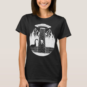 Camiseta Bigfoot Ufo Abdução! Engraçado Sasquatch Loch Ness