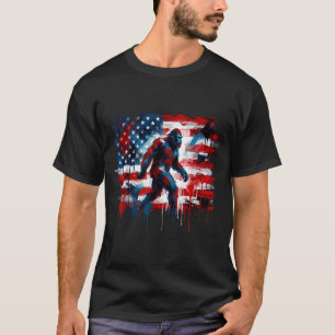 Camiseta Bigfoot usa bandeira americana sasquatch patriótic