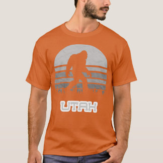 Camiseta Bigfoot Utah Estado Monocromo Sasquatch Yeti