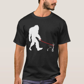 Camiseta Bigfoot Walking Boston Terrier