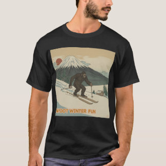 Camiseta Bigfoot Winter Fun Tシャツ