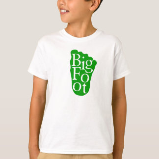 Camiseta Bigfoot! Yeti grande do pé de Sasquatch (VERDE)