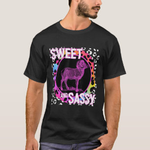 Camiseta Bighorn Sheep 90s Nostalgia Rainbow Leopard Print