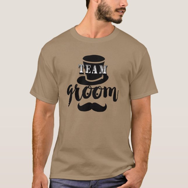 Camiseta Bigode Cartola Hip Team Groom (Frente)