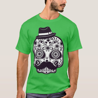 Camiseta bigode crânio