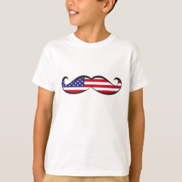 Camiseta Bigode da bandeira dos Estados Unidos