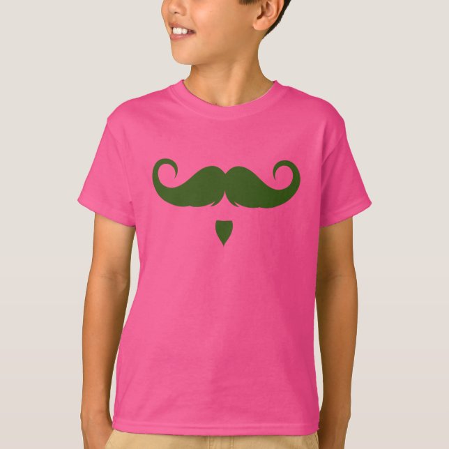 Camiseta bigode de barra de mão personalizável (Frente)