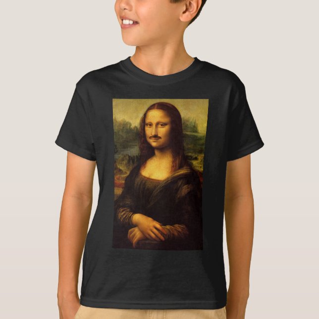 Camiseta bigode de mona lisa (Frente)