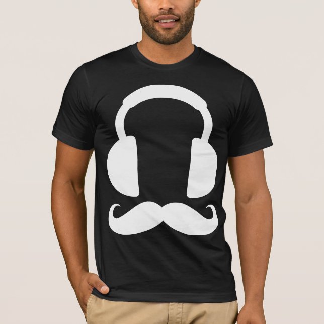 Camiseta Bigode do auscultadores (Frente)