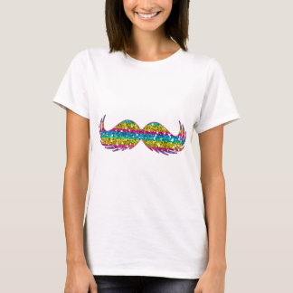 Camiseta Bigode do brilho do arco-íris