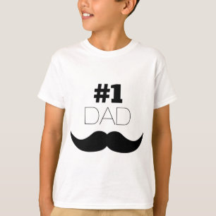 Camiseta Bigode do preto do pai #1 - número um