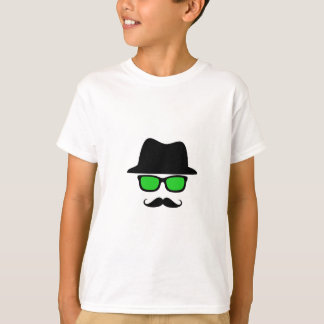 Camiseta Bigode dos vidros do chapéu
