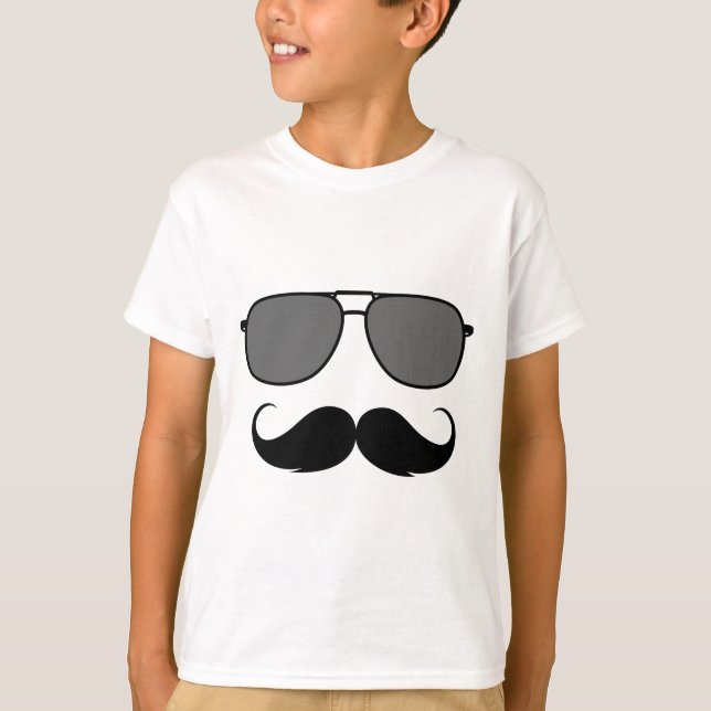 Camiseta bigode e óculos (Frente)