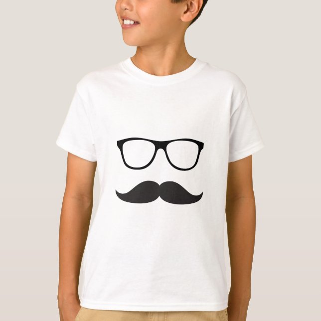 Camiseta bigode e óculos (Frente)