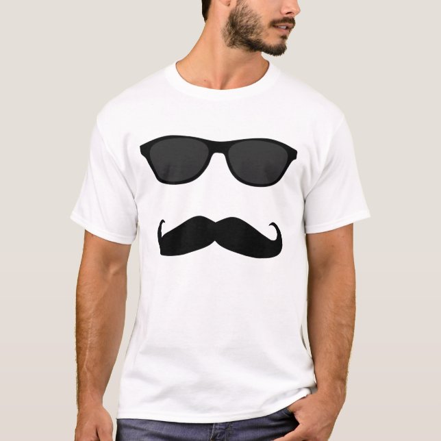 Camiseta Bigode e óculos de sol (Frente)