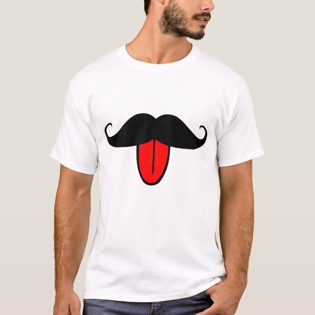 Camiseta Bigode engraçado (Frente)