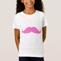 Bigode feminino engraçado das bolinhas do rosa