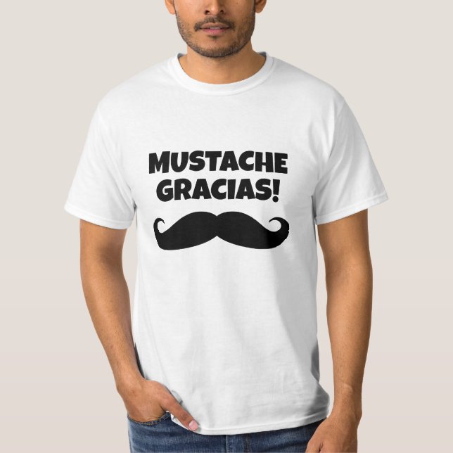 Camiseta Bigode gracias engraçadas (Frente)