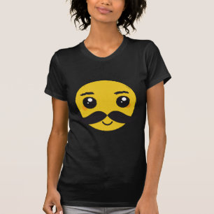 Camiseta Bigode Kawaii Sorridente