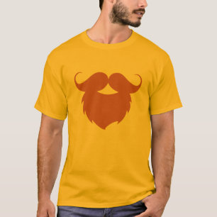 Camiseta Bigode Marrom Engraçado