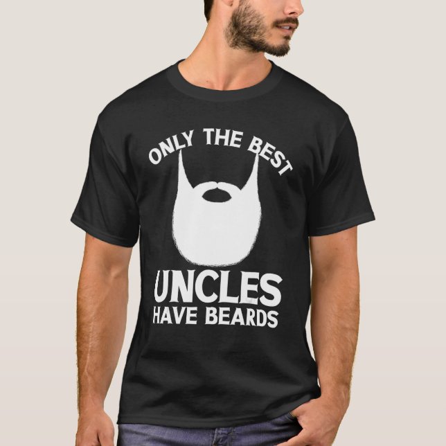 Camiseta bigode Penteado Facial Apenas os melhores tios H (Frente)