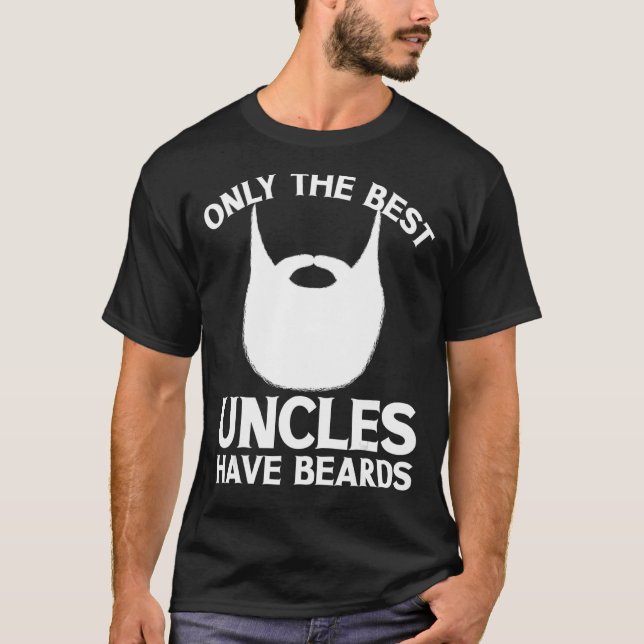 Camiseta bigode Penteado Facial Apenas os melhores tios H (Frente)