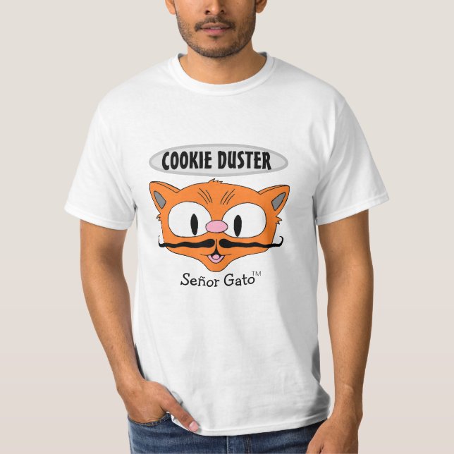 Camiseta BIGODE SEÑOR GATO Gato Humor Cookie DUSTER (Frente)