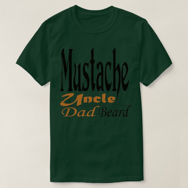 Camiseta bigode Tio Pai Beard (Frente do Design)