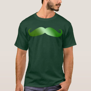 Camiseta Bigode verde do irlandês do bigode