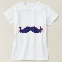 Bigode - vermelho, branco e azul