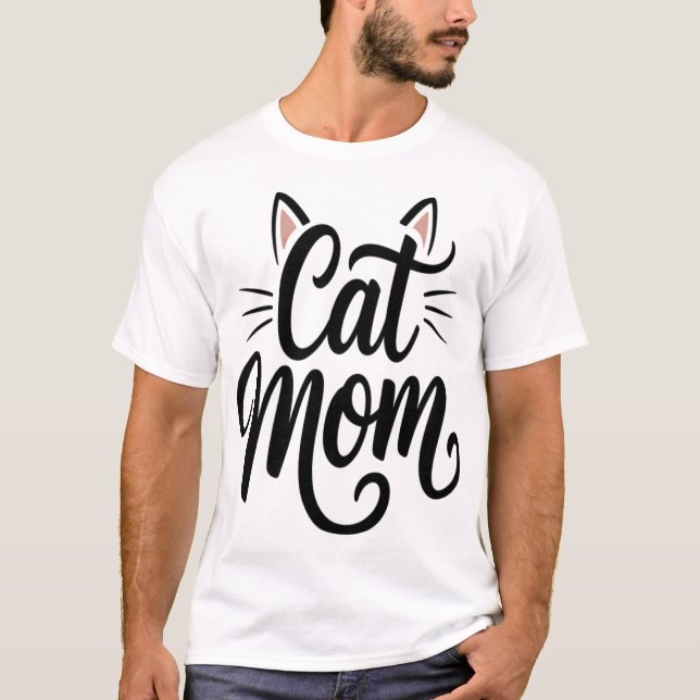 Camiseta Bigodes e Orelhas de Mãe de Gato (Frente)