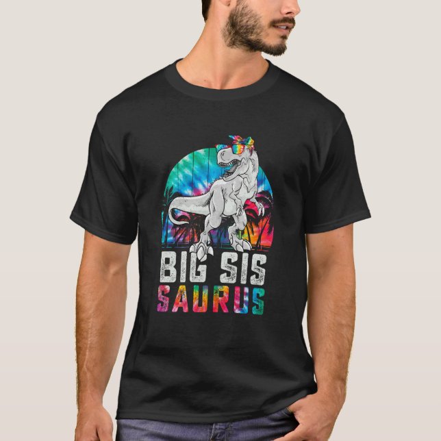 Camiseta Bigsissaurus Rex Dinosaur Big Sis Saurus Family Ma (Frente)