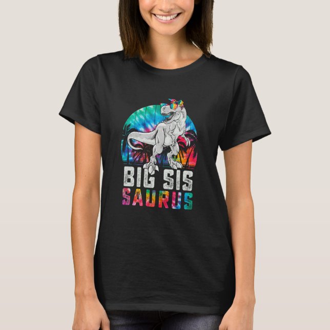 Camiseta Bigsissaurus Rex Dinosaur Big Sis Saurus Family Ma (Frente)