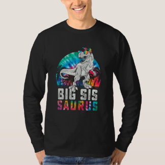 Camiseta Bigsissaurus Rex Dinosaur Big Sis Saurus Family Ma
