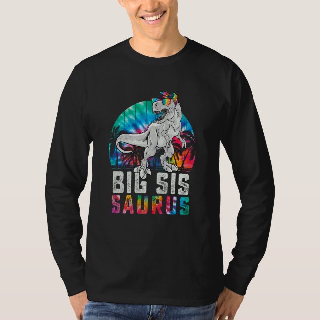 Camiseta Bigsissaurus Rex Dinosaur Big Sis Saurus Family Ma (Frente)