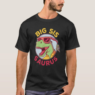 Camiseta Bigsissaurus Rex Dinossauro Grande Irmã Saurus Fam