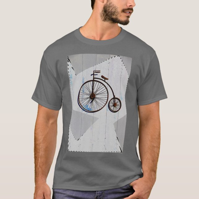 Camiseta Bike Antiquado de Abstrato (Frente)