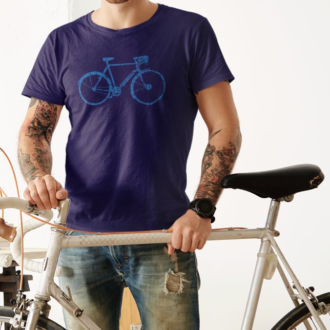 Camiseta Bike Azul Simples (Criador carregado)