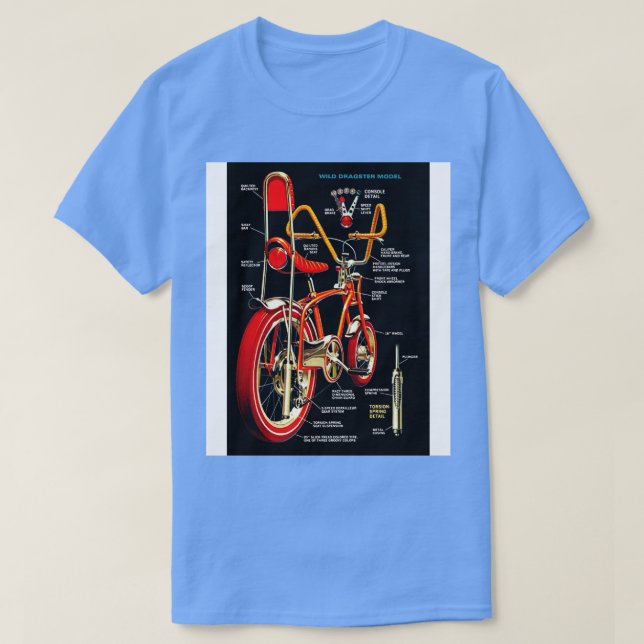 Camiseta Bike de Dragster Selvagem de 1969 (Frente do Design)