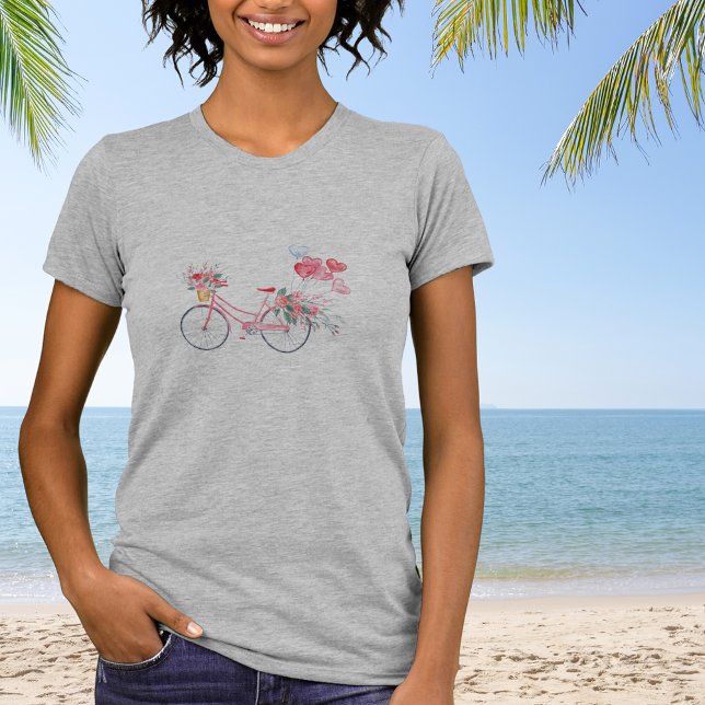 Camiseta Bike e Balões de Aquarela (Criador carregado)