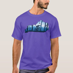 Camiseta Bike Kentucky State MapMountain Biking Blues
