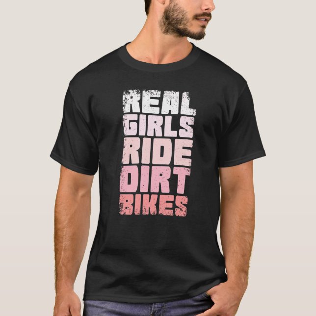 Camiseta Bike Real Girls Ride Dirt Bikes Mulheres Motocicle (Frente)