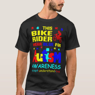 Camiseta Bike Rider Veste Azul para Sensibilização do Autis