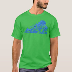 Camiseta Bike Virginia State Outline Blues Mountain Biking
