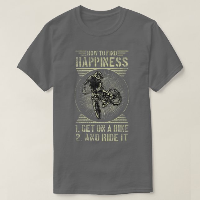 Camiseta Biker Bicycle Cycle Rider Ride 192 (Frente do Design)