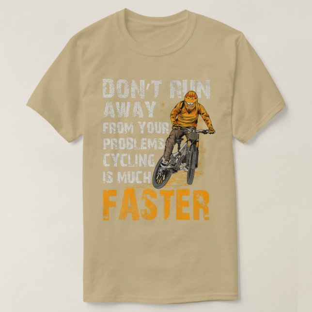 Camiseta Biker Bicycle Cycle Rider Ride 201 (Frente do Design)