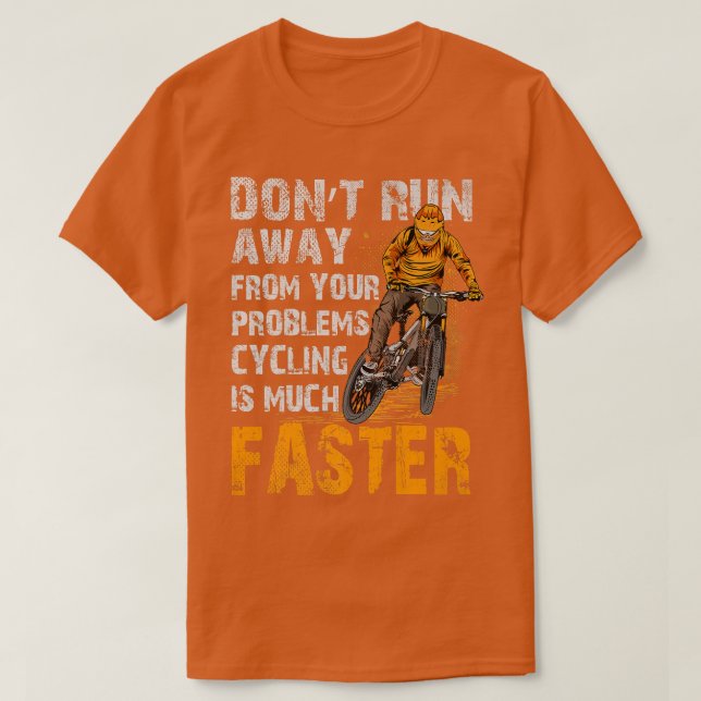 Camiseta Biker Bicycle Cycle Rider Ride 201 (Frente do Design)